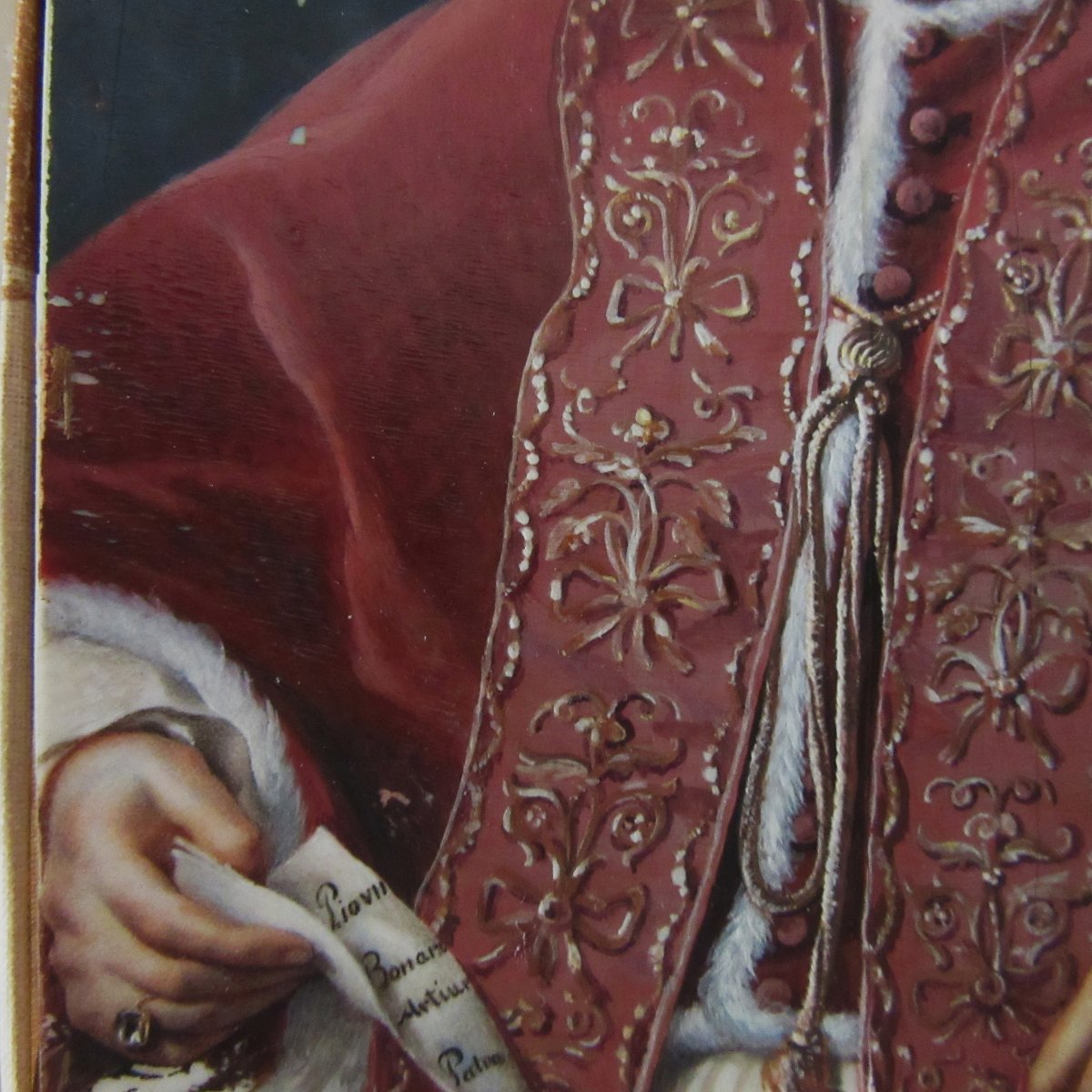 Miniature "portrait Of Pope Pius VII" 19th Century-photo-4