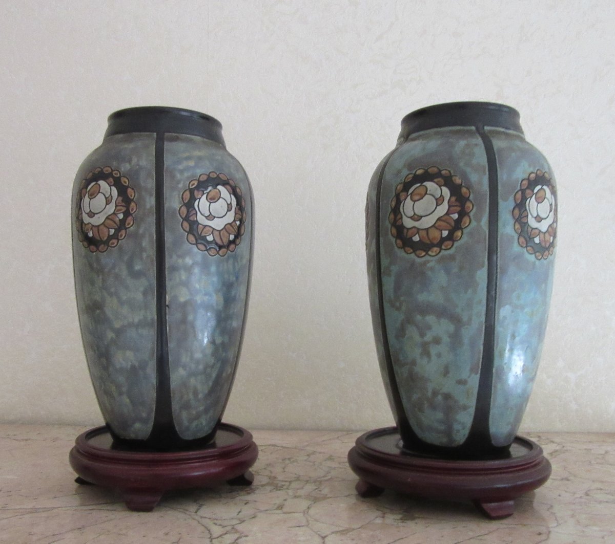 Paire de vases Art Déco Charles Catteau Keramis