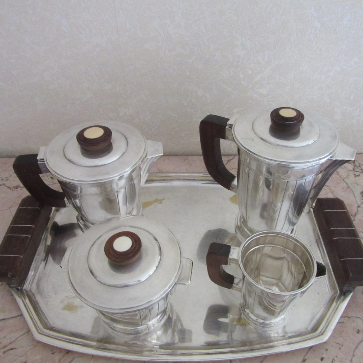 Art Deco-style Silver Coffee And Tea Set-photo-4
