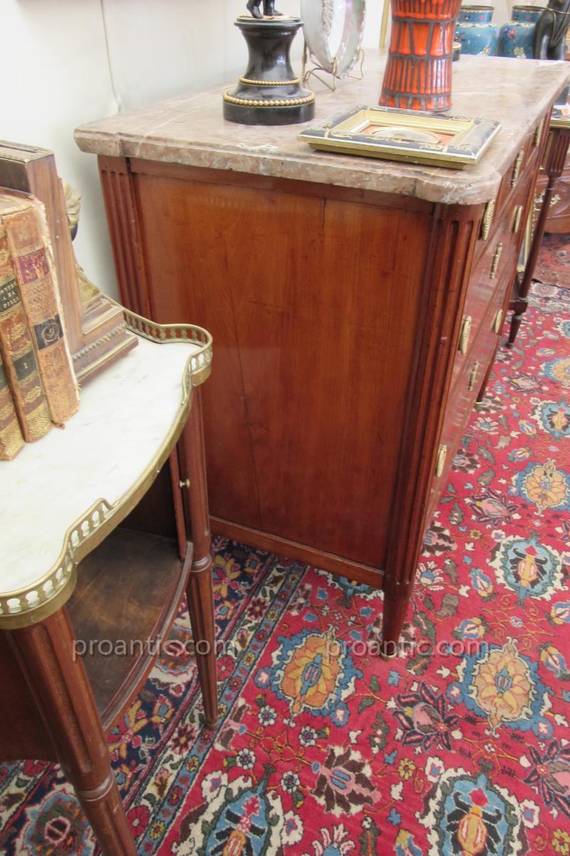 Commode d'époque Louis XVI En Acajou-photo-2