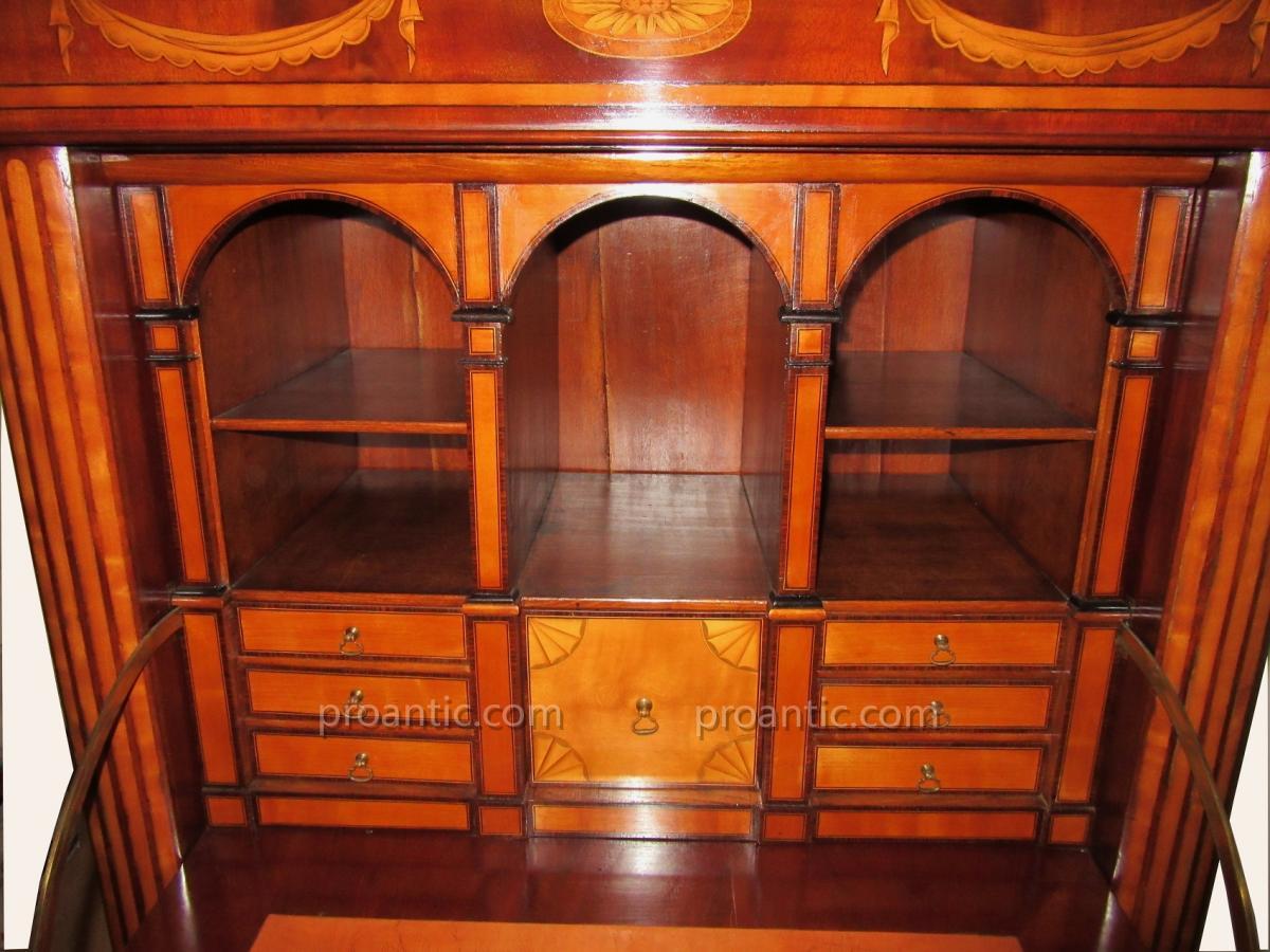 Secretaire En Marqueterie Biedermeier 1815-1848-photo-3