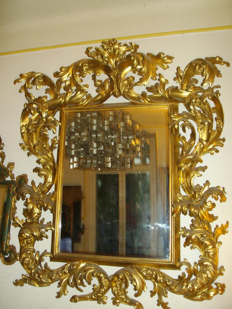 Wooden Venetian Mirror Doré