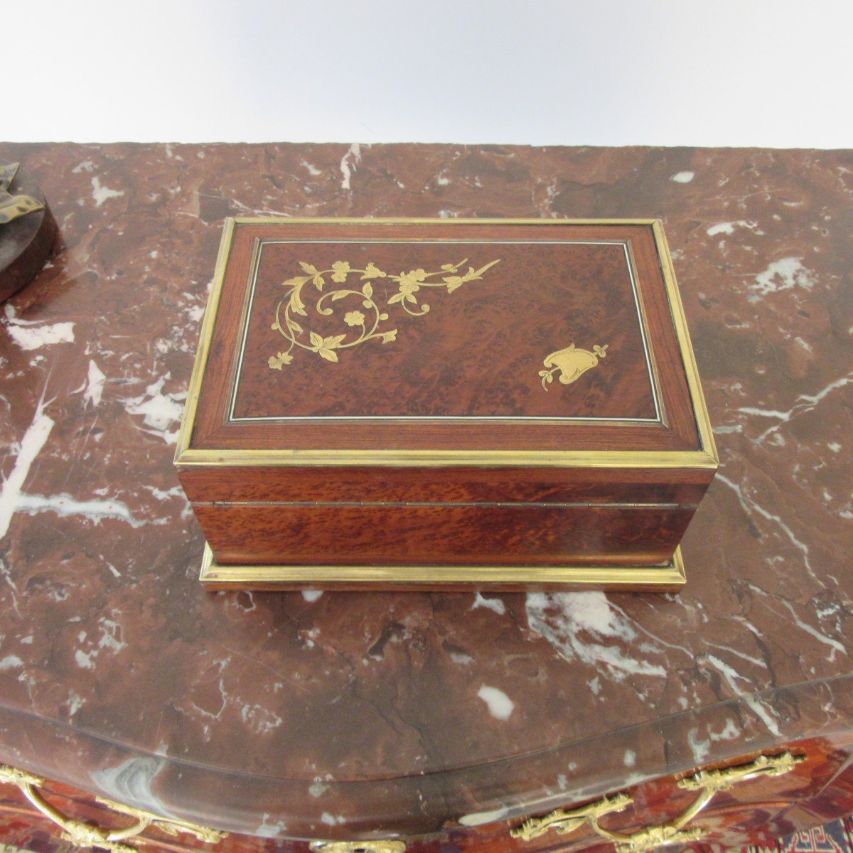 Napoleon III Jewelry Box In Marquetry