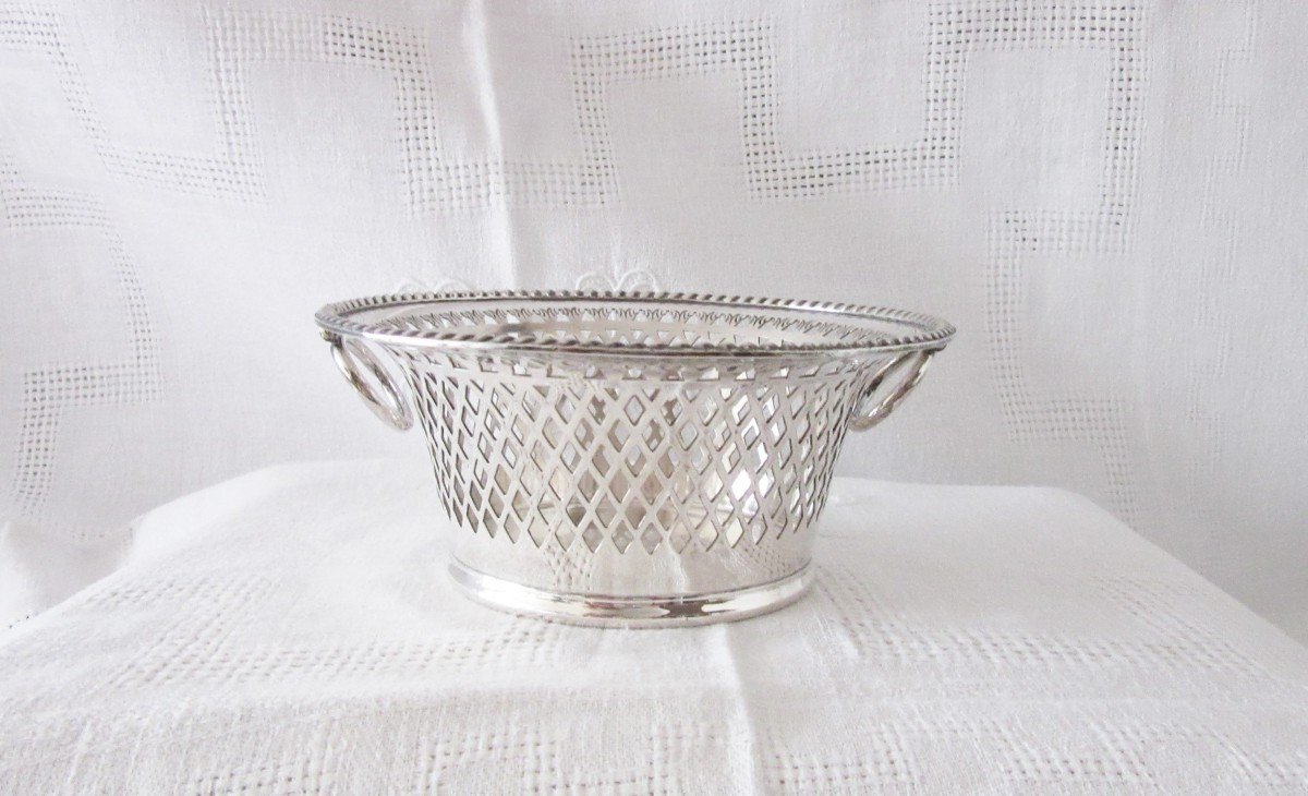 Small Basket In English Silver
