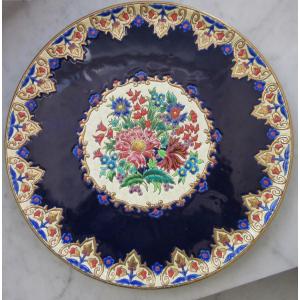 Grand Plat En émaux De Longwy Ep. 19ème