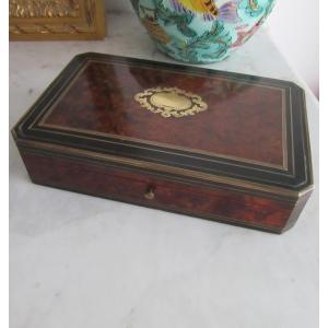 Napoleon III Box In Thuya Burl, 19th Century