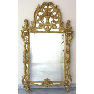 Louis XV Style Mirror With Parclosed Panels
