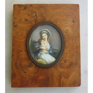 Miniature Of Louise: "louise Elisabeth Vigée Le Brun And Her Daughter Jeanne-lucie" Late 19th Century