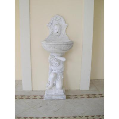 Marble Fountain In Style In Antique