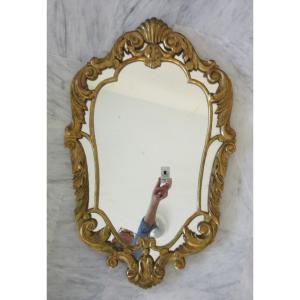 Louis XV Style Golden Wood Mirror