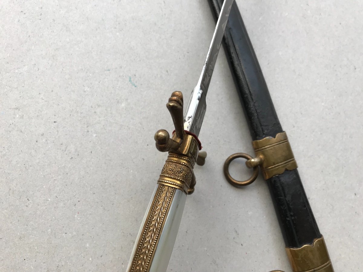 Masonic Dagger With Mother Of Pearl Handle-photo-5