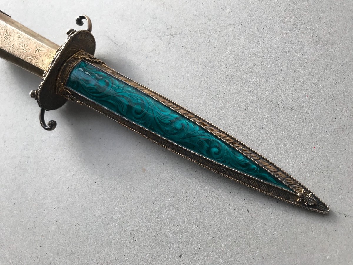 Beautiful Romantic Dagger In Vermeil-photo-2