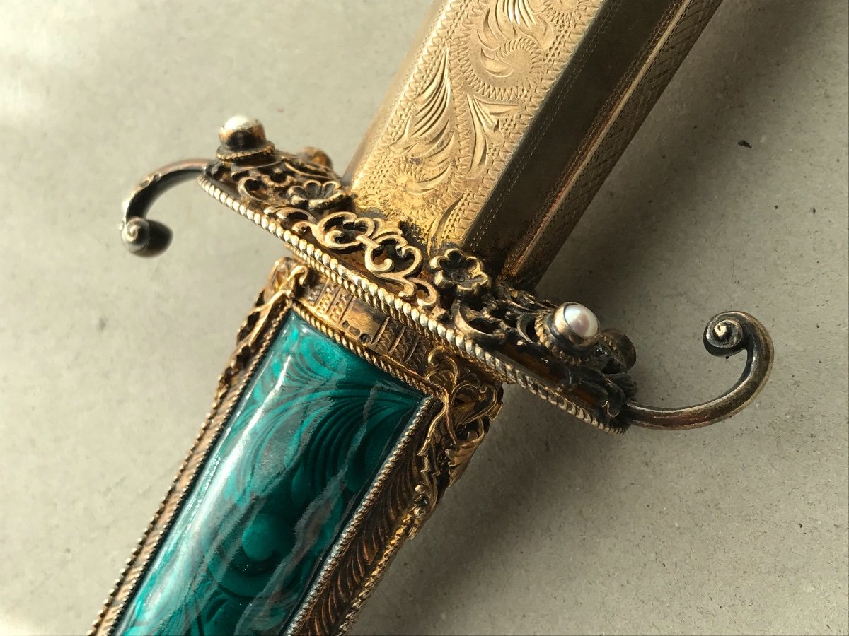 Beautiful Romantic Dagger In Vermeil-photo-7