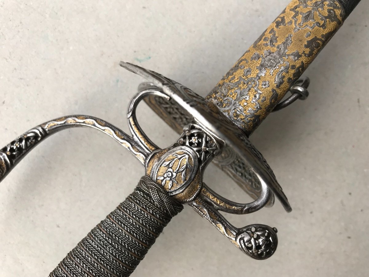 Louis XVI Court Sword With Scabbart-photo-3