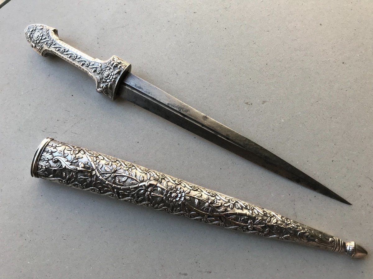 Large Ottoman Silver Dagger-photo-5