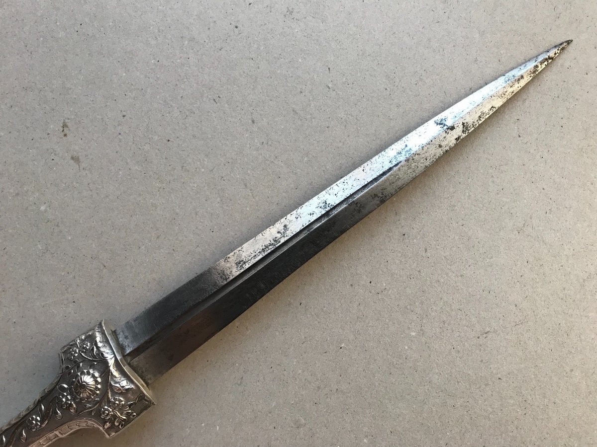 Large Ottoman Silver Dagger-photo-6
