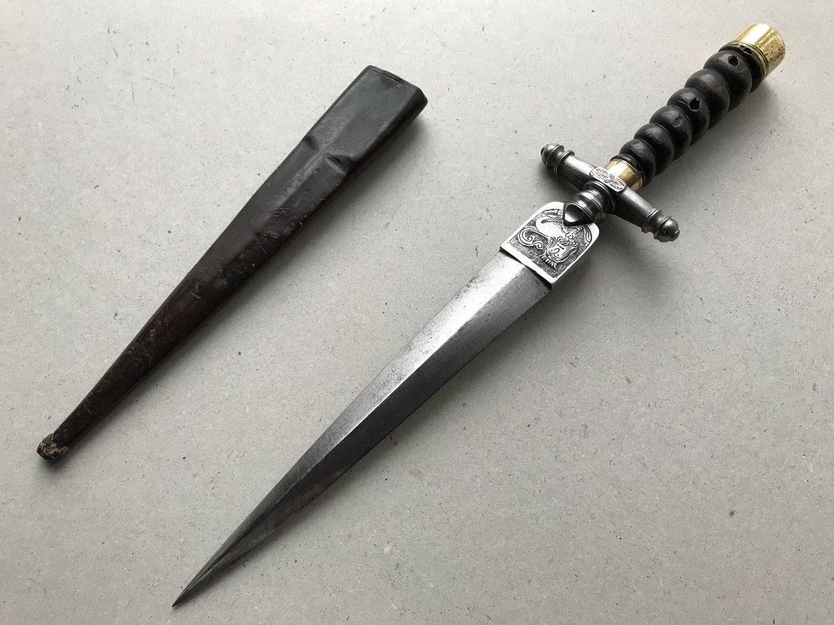  Puissante Dague / couteau De Chasse Italienne -photo-4