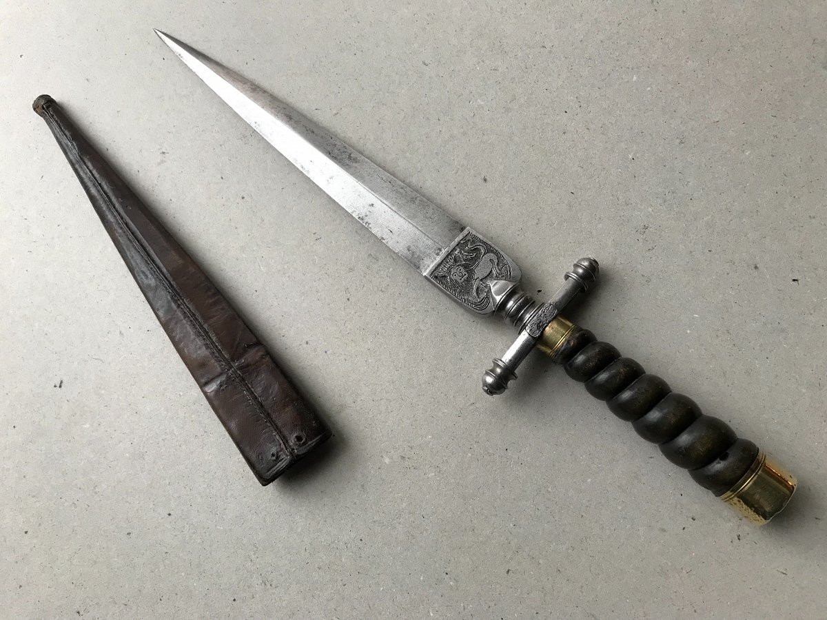  Puissante Dague / couteau De Chasse Italienne -photo-2