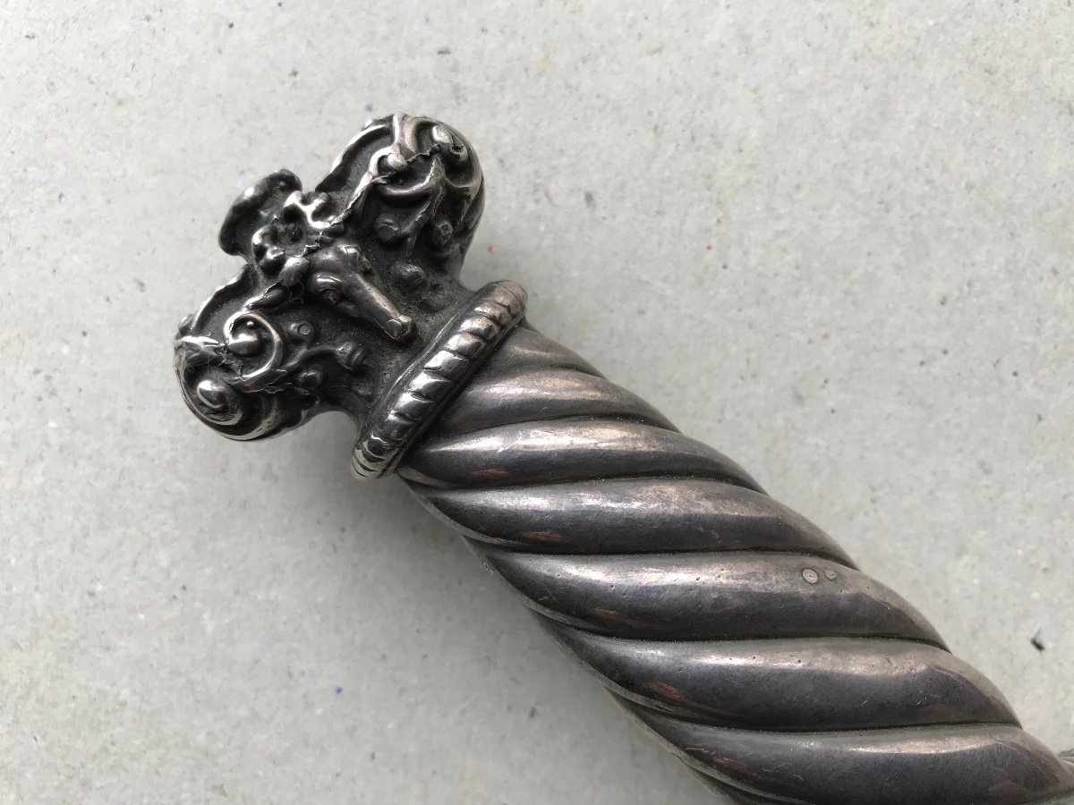 Large Hunting Dagger With Double Eagle Head-photo-5