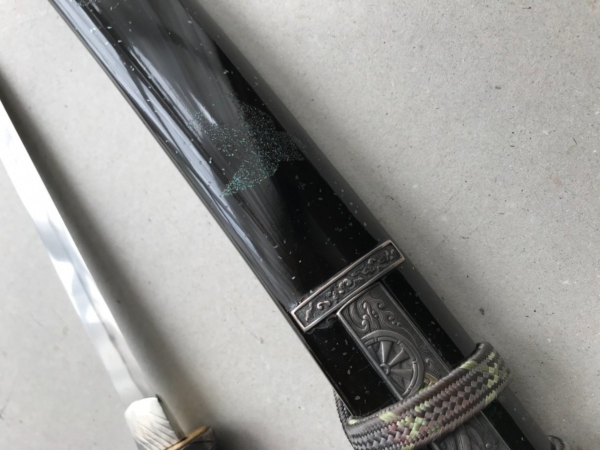Tanto Dagger With Silver Mounts-photo-6