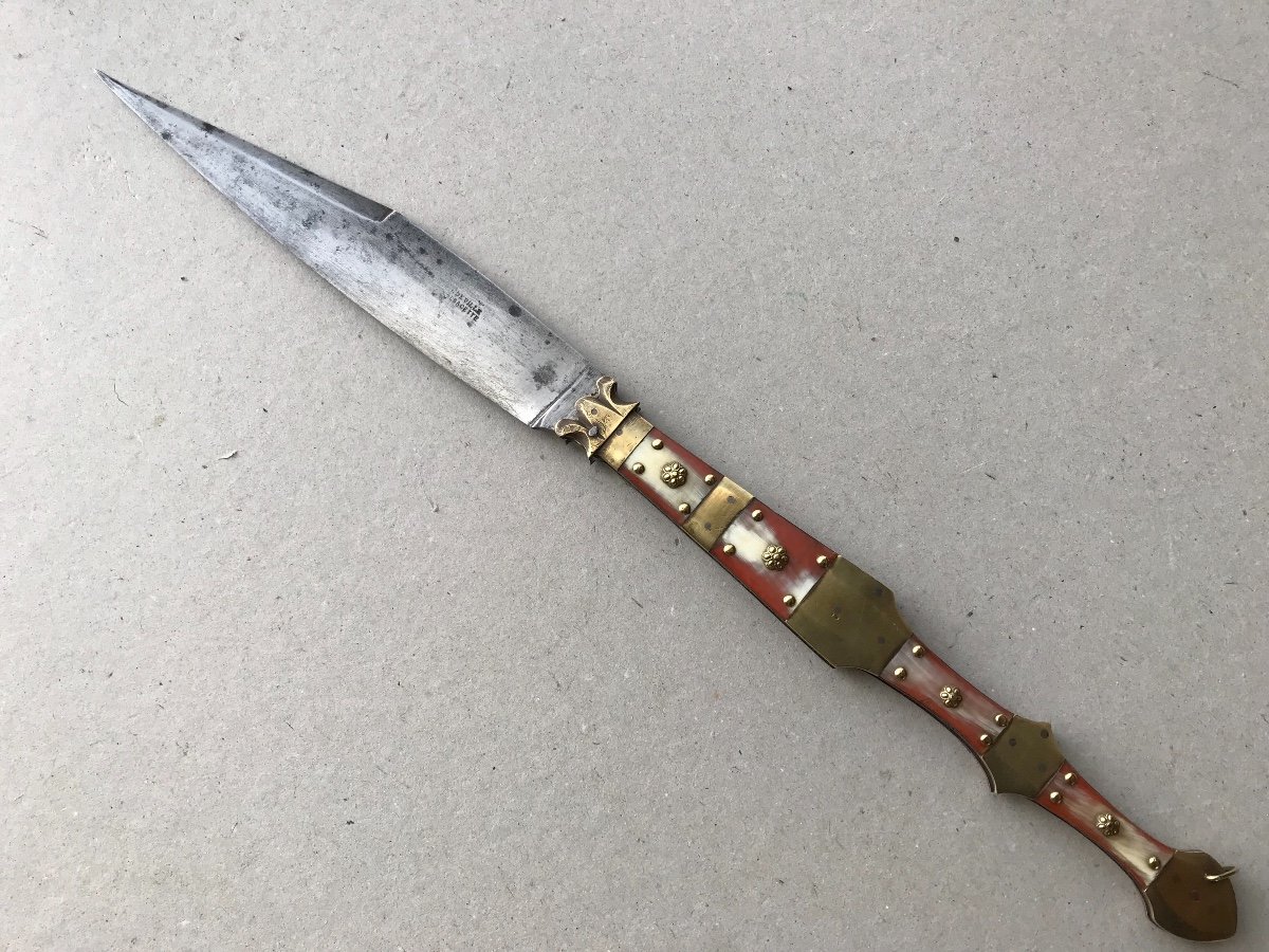 Couteau Pliant de Thiers, pour le marché Espagnol,  signé  Albacette-photo-2