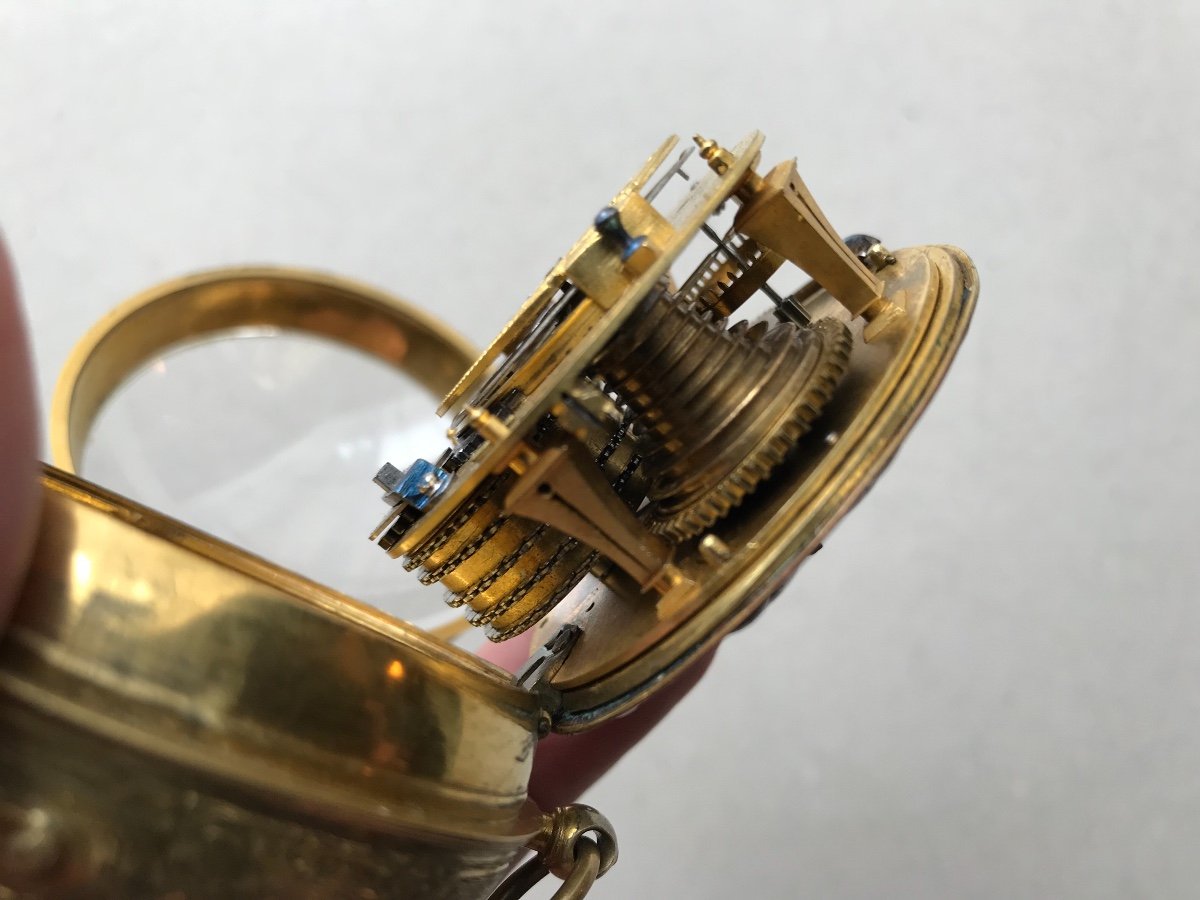 Engraved And Gilded Louis XIV Onion Watch-photo-2