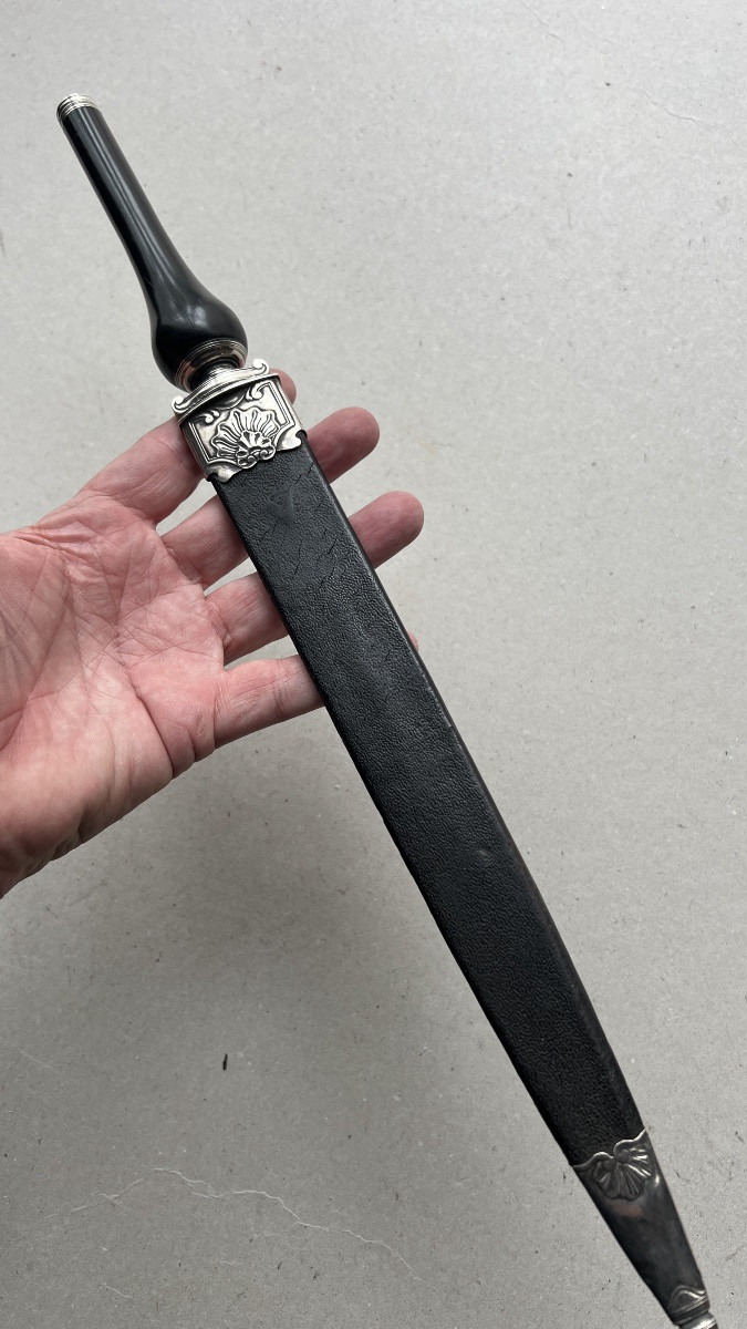 French Silver Dagger Transformable To Plug Bayonet-photo-5