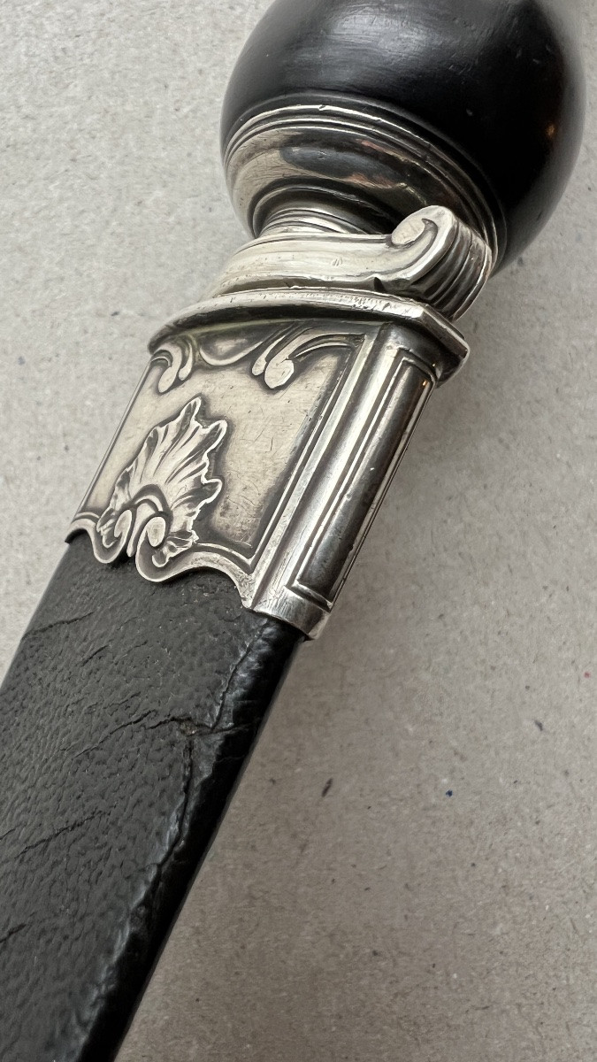 French Silver Dagger Transformable To Plug Bayonet-photo-7