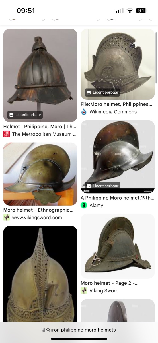 casque en fer forgé Moro des Philippines  -photo-7