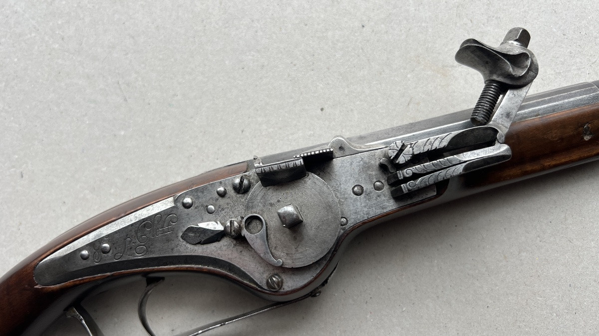 pistolet militaire a rouet de P.J.Klett-photo-2