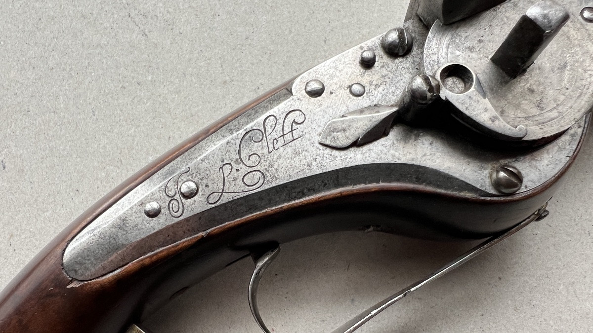 pistolet militaire a rouet de P.J.Klett-photo-3
