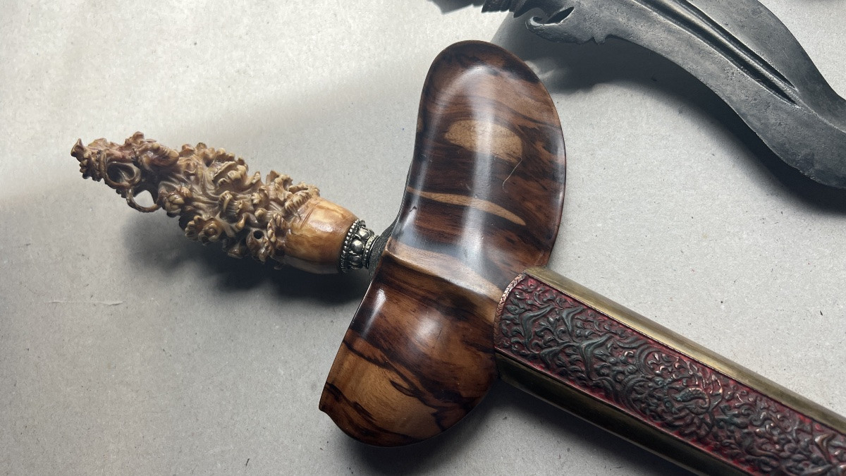Set Of 5  Indonesian Kris Daggers-photo-3
