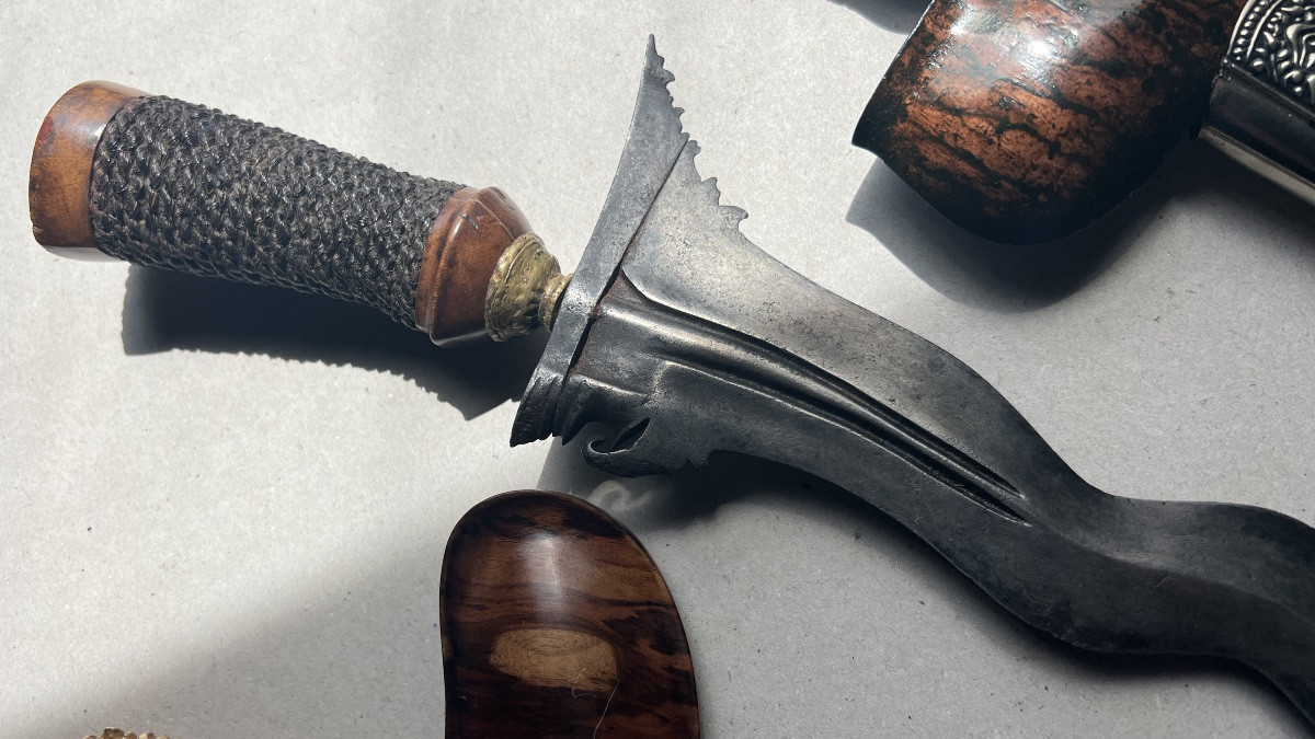 Set Of 5  Indonesian Kris Daggers-photo-4