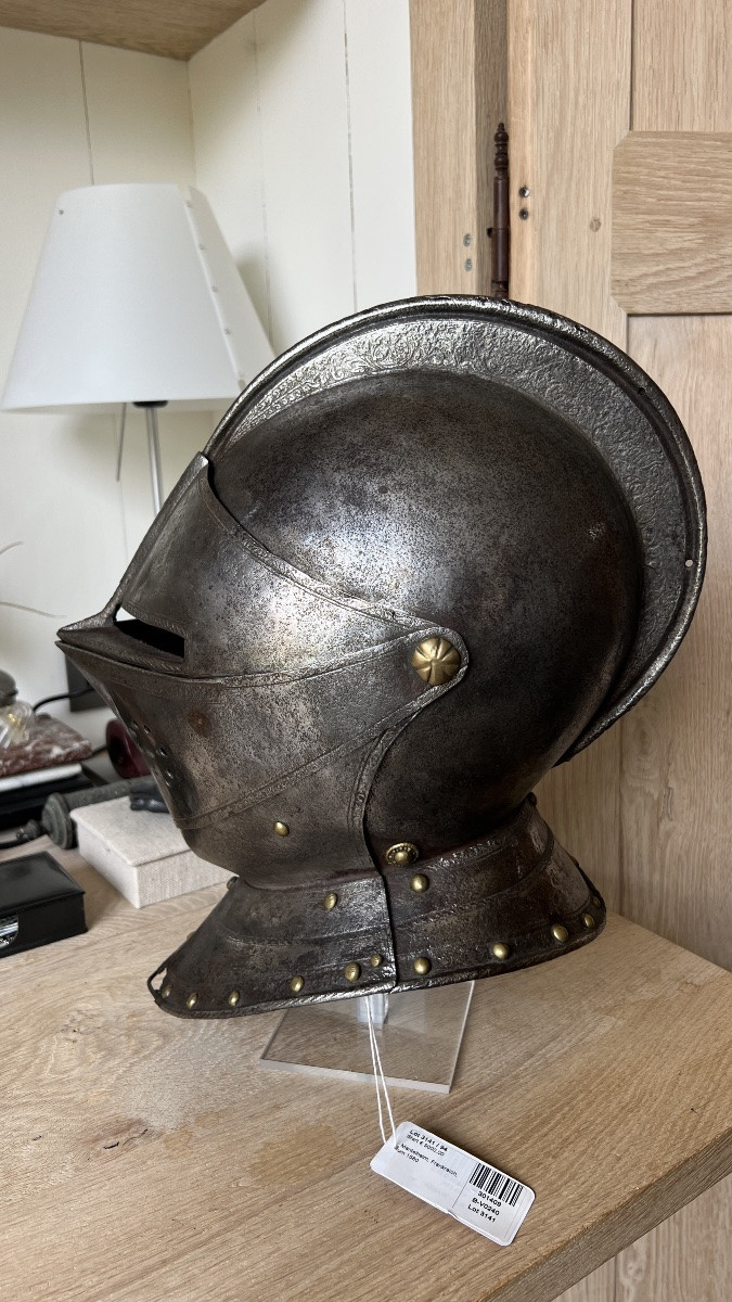 Armet / Casque de cavalier français du 16 ieme-photo-3