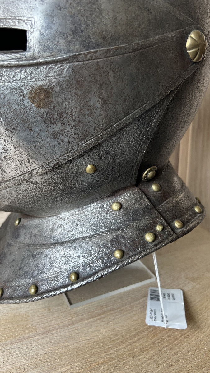 Armet / Casque de cavalier français du 16 ieme-photo-6