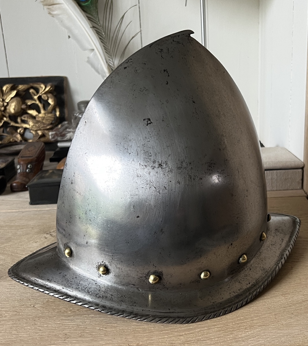 casque cabasset morion de haut modèle