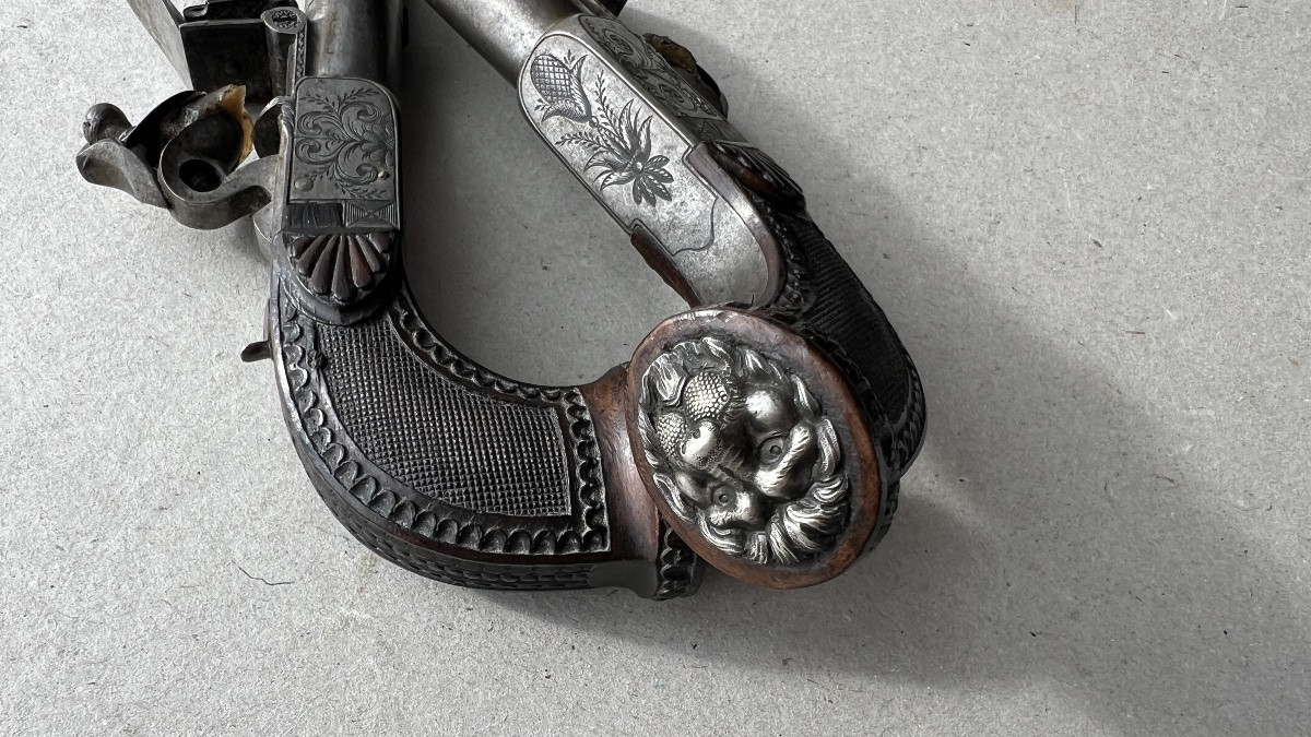 paire de pistolets a silex empire-photo-2