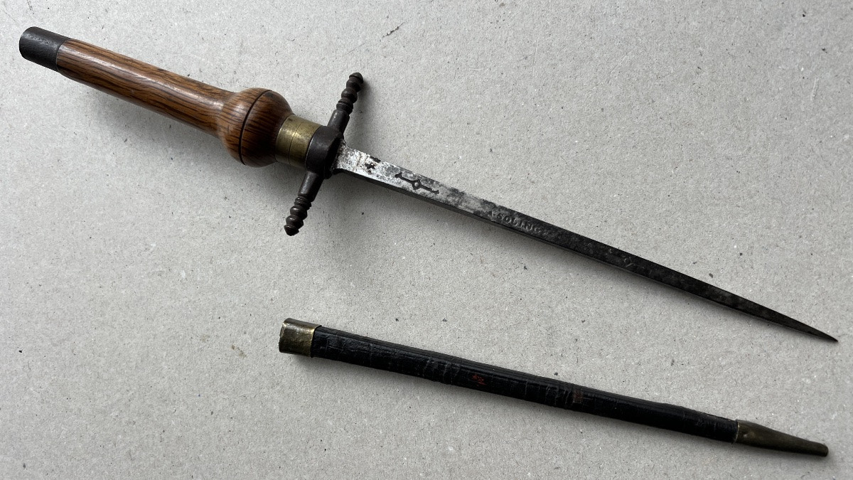 stylet dague baionnette a bouchon allemande de 1700-photo-4