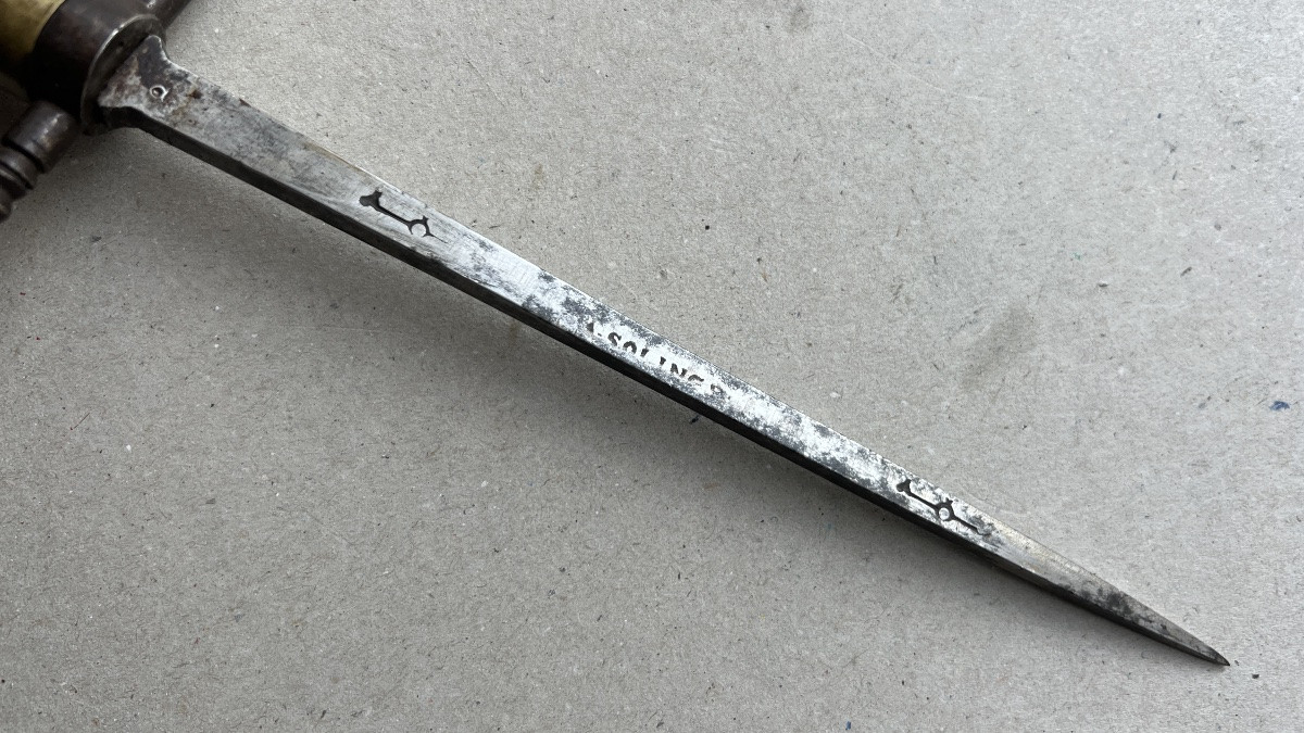 stylet dague baionnette a bouchon allemande de 1700-photo-3