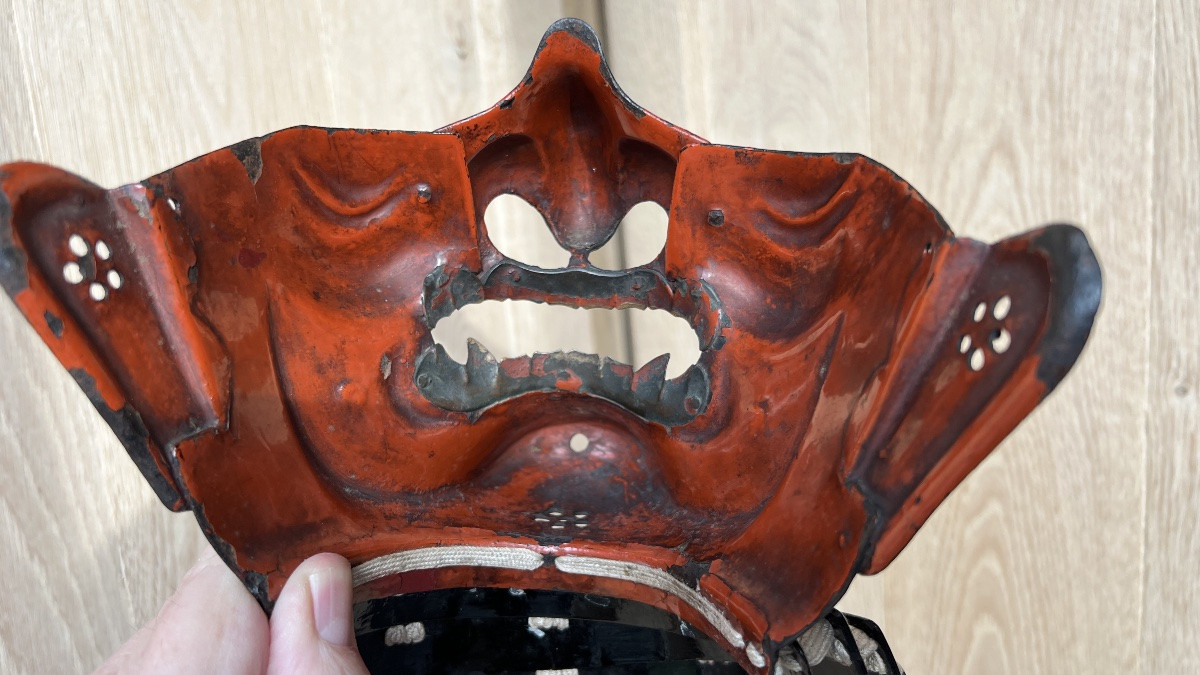 Menpo Samurai Mask Of Ressei Type With Devil's Teeth-photo-5
