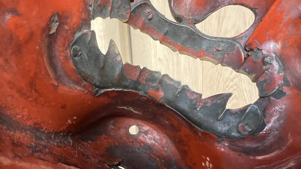 Menpo Samurai Mask Of Ressei Type With Devil's Teeth-photo-6