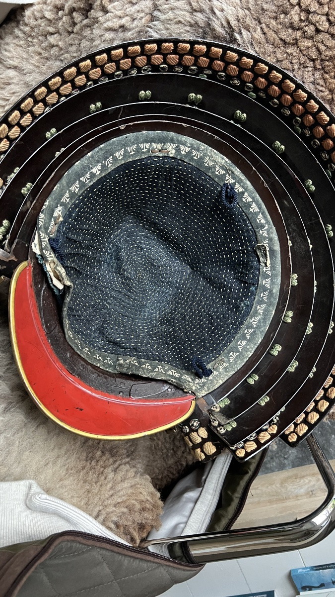 casque de samurai en fer patiné-photo-6