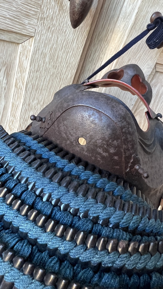 Samurai Menpo In Russet Iron Patina-photo-4