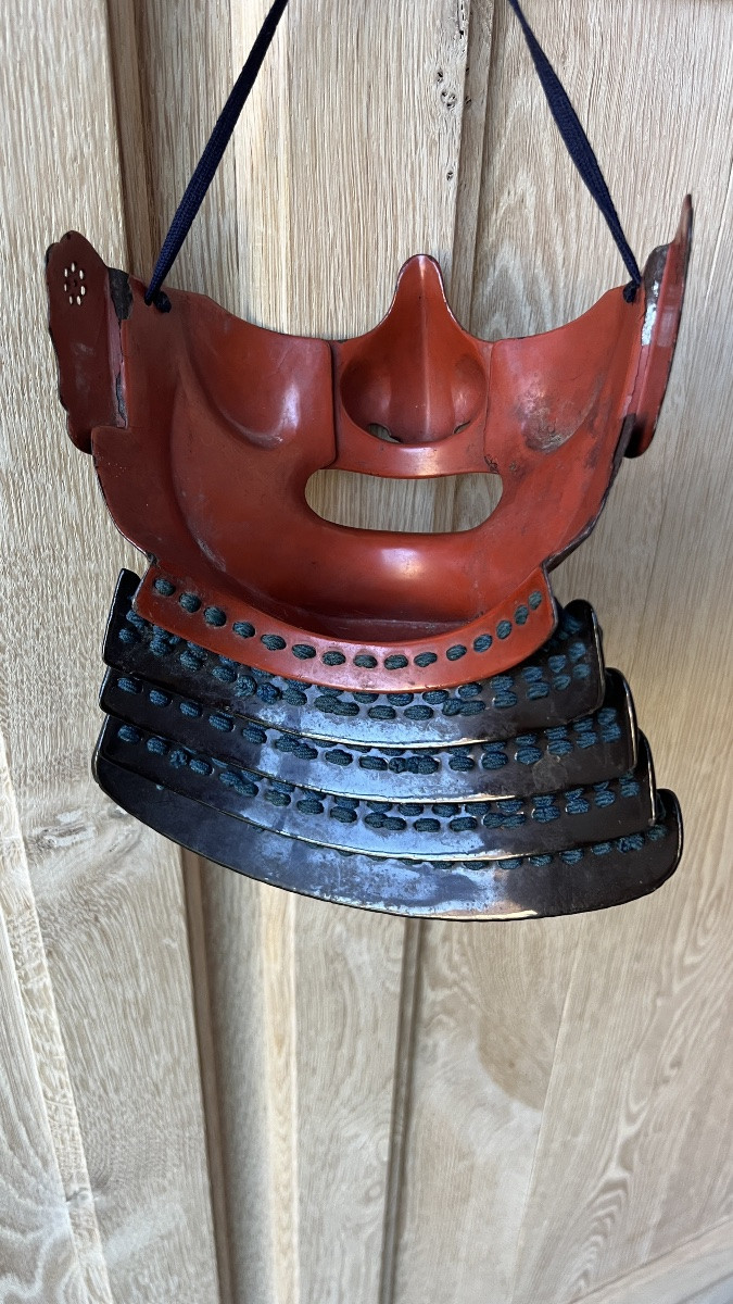 Samurai Menpo In Russet Iron Patina-photo-2