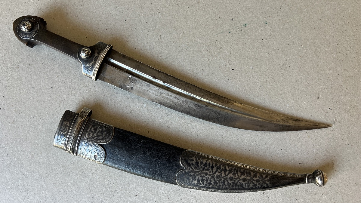 Petit kindjahl en argent niellé-photo-2
