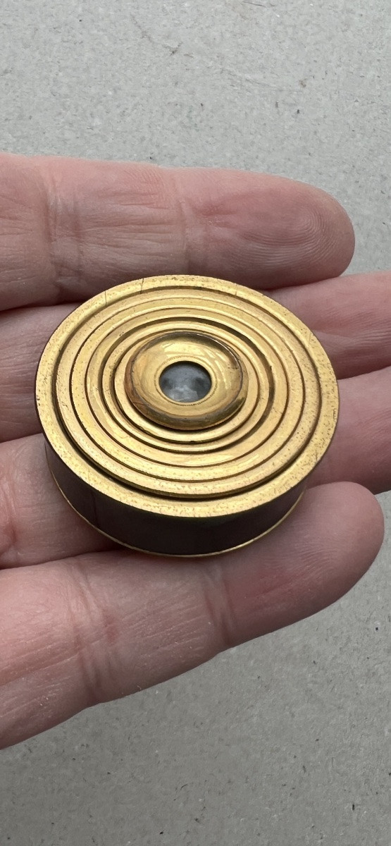 Small Spyglass In Gilded Copper-photo-2