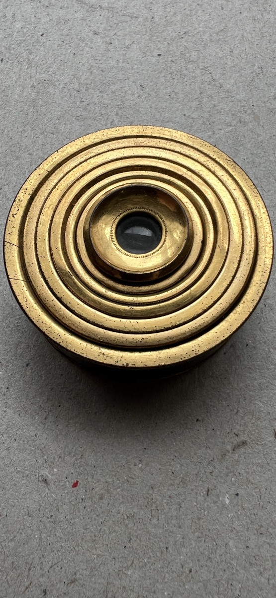 Small Spyglass In Gilded Copper-photo-3