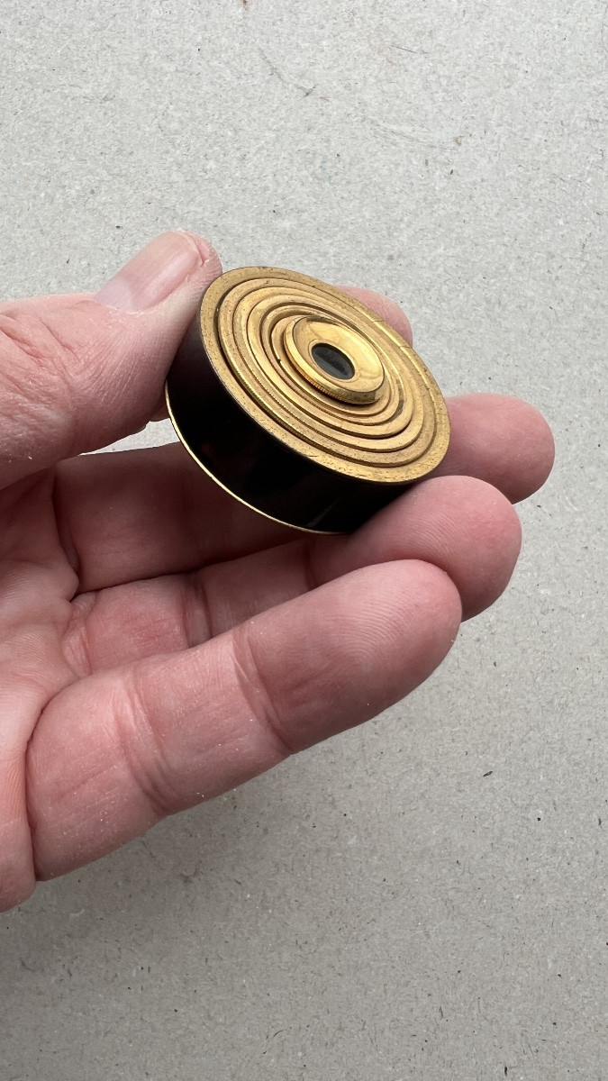 Small Spyglass In Gilded Copper-photo-1