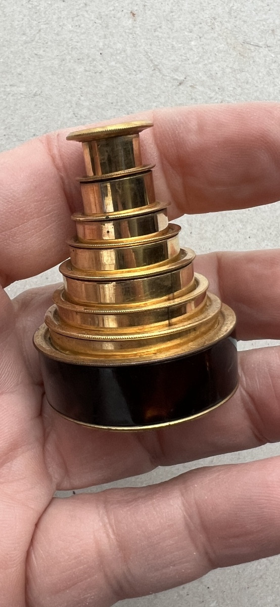 Small Spyglass In Gilded Copper