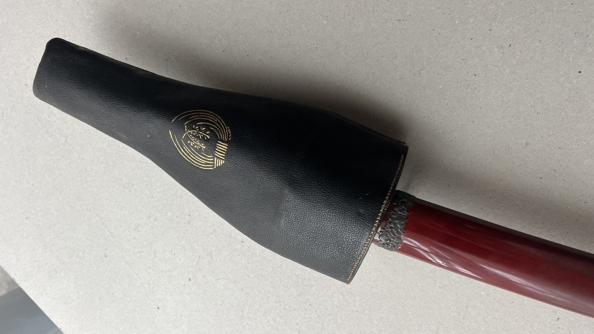Pair Of Japanese Samurai Dai Sho Sword Grip Covers-photo-2